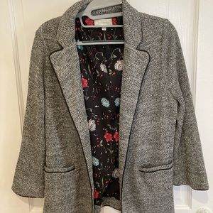 Gray blazer/cardigan, L